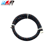 خرطوم وقود محرك السيارة من النايلون المضفر BJR، مطاط صناعي CPE، مقاسات AN6 AN8 AN10 AN12 AN20، ضغط 2000PSI، وصلة أنثى عالمية