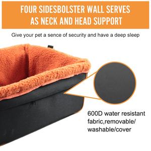 Verbesserter Luxus-Hunde-Autositz aus Oxford-Material mit Verstellbarem Metallrahmen, Waschbarem Dickem Kissen, Sicherheitsleine und Aufbewahrungsknopf - Product Image 4