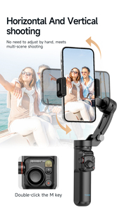 Stabilisateur de cardan à trois axes intelligent M03 avec suivi du visage par IA, anti-vibration, trépied, microphone sans fil et lumière d'appoint - Product Image 6