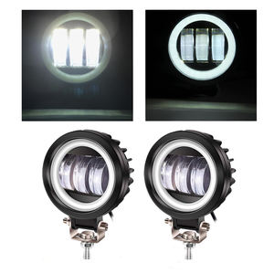 Projecteur de phare de moto 30W <span class=keywords><strong>3</strong></span> pouces avec œil d'ange blanc pour conduite de scooter lumière du jour pour camion RV SUV Offroad - Product Image 4