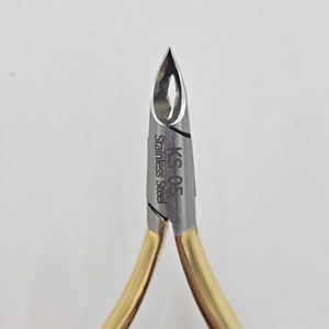 Pince à cuticules en acier inoxydable avec logo personnalisé, outil professionnel de manucure et pédicure pour salon, vente en gros, export - Product Image 4