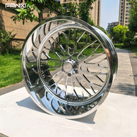 Jantes en alliage forgé à profil profond 20x10 20x12 22x12 22x14 24x14 26x16 chromées polies 20/22/24/26/28 pouces 8 trous pour camions