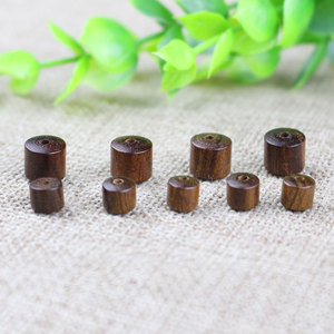 Black Rosewood Loose Beads Round Spacer Wood Beads For <b>Bracelet</b> Making 108 Count <b>Buddhist</b> Jewelry Accessories Barrel Shape - Product Image 1