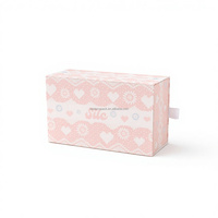 Boîte cadeau rigide rose multi-compartiments, écologique, avec doublure en éponge, finition mate, structure à ruban, logo personnalisé pour sous-vêtements