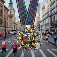 Médaille de course de marathon personnalisée rotative avec ruban, récompense de finisseur de course amusante, médaille rotative, plaque unique pour trophées sportifs