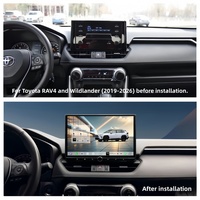 Autoradio Android avec écran tactile de 12,5 pouces, CarPlay sans fil intégré, Android Auto pour Toyota RAV4 RAV4 Wildlander 2019-2026