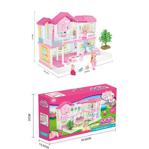 Đồ Chơi Giáo Dục Trung Bình Phổ Biến Diy Nhà Búp Bê Màu Hồng Với Nhiều Mô Phỏng Đồ Chơi Khối Xây Dựng Đồ Nội Thất Cho Trẻ Em - Product Image 6