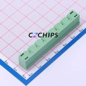 DB2ERM-7.62-7P-GN-S Plug-in Terminal Block Bent Lead Through Hole,P=7.62mm Board-to-Board / Socket - Closed Screw Fixing 1x7P - Product Image 2