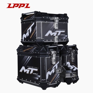 Meilleures ventes : Ensemble de 3 valises en alliage d'aluminium, résistantes à l'usure et imperméables, pour <span class=keywords><strong>coffre</strong></span> de moto et utilisation en extérieur - Product Image 6