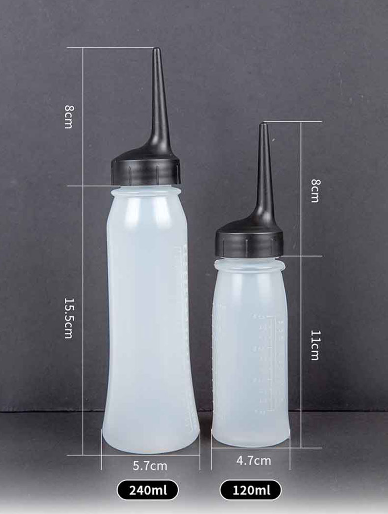 Flacon transparent avec bouchon noir