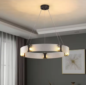 Zeal Lighting Contemporary Round Glass Hanging <b>Light</b> <b>for</b> <b>Living</b> <b>Room</b> Gold Black Nordic Pendant <b>Light</b> - Product Image 3