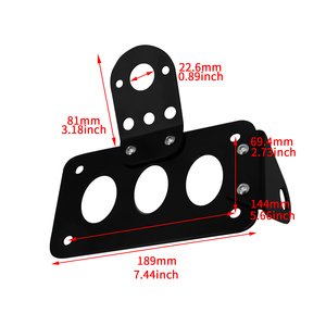 Soporte de Matrícula Lateral de Alta Calidad y Marco de Luz Trasera para Motocicleta Harley Touring XL 883 Chopper - Product Image 6