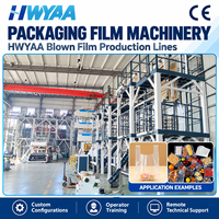 Machine à film soufflé PE HWYAA à 1 à 3 couches pour sacs de coursier et emballages e-commerce