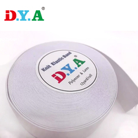 Usine En Gros Polyedter Latex 1.5cm - 5 cm Tricot Blanc/Noir Tricoté Bande Élastique pour Vêtements Vêtement