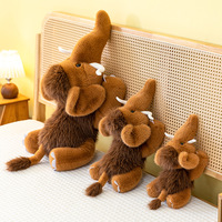 Émulation mammouth peluche forêt animal jouet doux peluche oreiller marron éléphant jouet