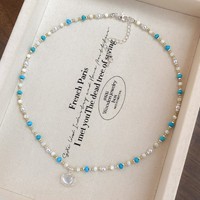 Collier multicolore en perles vertes et opales pour femme, accessoires de mode estivale, fournisseur en gros