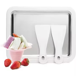 2025 Acero inoxidable DIY auto refrigeración suave servicio frito hielo y Gel yogur fabricante <span class=keywords><strong>Mini</strong></span> fabricante de helados portátil uso doméstico - Product Image 3