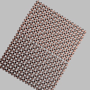 Maille métallique tissée architecturale en acier inoxydable à <span class=keywords><strong>double</strong></span> couche, maille métallique <span class=keywords><strong>rigide</strong></span> décorative pour armoires - Product Image 4
