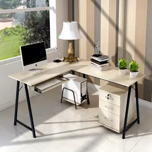 2022新款家具l形金属框架木写字桌家用大转角工作室电脑桌