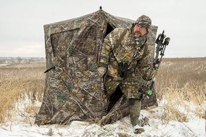 خيمة صيد مموهة بزاوية رؤية 270 درجة، مخبأ صيد أرضي شفاف لصيد الغزلان - Product Image 6