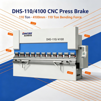 Presse plieuse électro-hydraulique robuste DHS-110/4100, machine de pliage de tôles CNC haute précision pour usage industriel