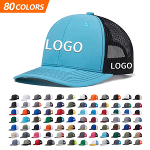 Casquette de camionneur en jean/toile personnalisée en gros, haute qualité, respirante, imperméable, 6 panneaux, avec patch en cuir, unie, pour l'extérieur - Product Image 1