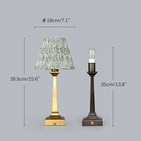 Lampe de table LED moderne au design nordique, en tissu et fer de haute qualité, pour chambre à coucher et salon, fonctionnant sur piles, avec abat-jour en métal