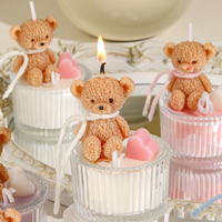 Bougie d'aromathérapie artisanale en cire de soja, décorative avec nœud en ruban, dans une boîte transparente, idéale pour les fêtes prénuptiales – Se vend comme des petits pains.