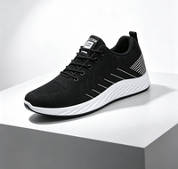 Chaussures de course décontractées pour hommes, en maille tricotée, à lacets, légères, confortables, imperméables, tendance, pour la marche en plein air