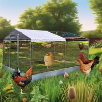 Poulailler spacieux écologique Xinxi modèle XXPC-2402 en acier galvanisé avec couverture imperméable pour jardin