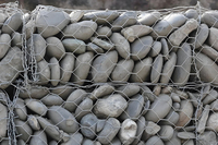 Gabions tissés de tailles standard, murs en boîte à armature simple, panier en maille, matériau Zn-Al, design élégant, marque HUAHAIYUAN, modèle HHY-06