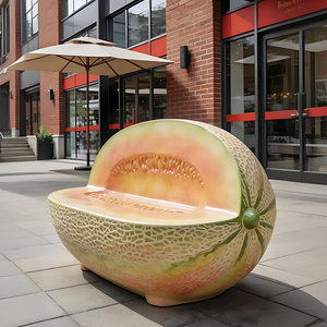 Silla de FRP con Diseño de Fresa, Muebles para Patio Infantil, Silla de Fibra de Vidrio con Forma de Plátano, Asiento Único para Interiores - Product Image 5