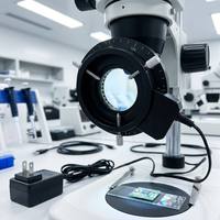 Anneau lumineux polarisé 120 LED 30000lx 0-100% dimmable pour inspection microscopique en alliage d'aluminium MSS-A-LED120PZ