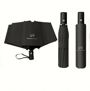 Custom Logo Classic Pongee Fully-Automatic Waterproof Sun Protection <b>Windproof</b> UV Proof Compact <b>Umbrella</b> Promotional - Product Image 4