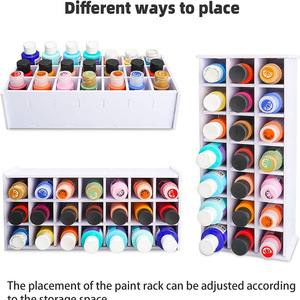 Paint <b>Storage</b> Rack 21 Grids Rectangle Standing Type For Art Supplies Paint Tube Organizer Desktop <b>Drawer</b> Organizer - Product Image 2