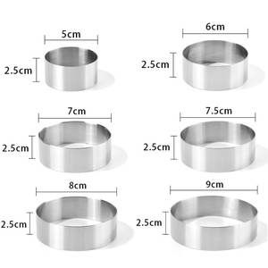 <span class=keywords><strong>Moule</strong></span> à gâteau rond en acier inoxydable 16 ~ 30 cm personnalisé et anneaux de mousse pour pâtisserie, mini <span class=keywords><strong>moule</strong></span> à tarte de différentes tailles - Product Image 6