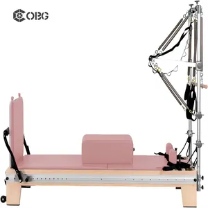 Manufacturer Price Maple Wood Double Slide Pilates Reformer With Full Rail Machine Yoga Commercial Training Reformer Pialtes