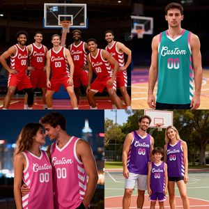 Ensemble de maillots de basket-ball réversibles personnalisés, unisexe, adulte, col en V, respirant, impression sublimée, nom de l'équipe, numéro, logo - Product Image 2