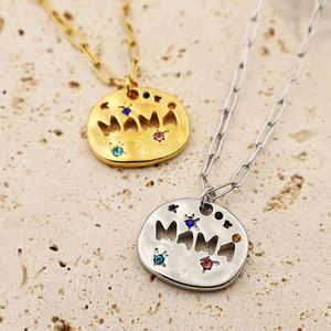 สร้อยคอผู้หญิงชุบทอง 14k 18k PVD บนสแตนเลสสตีล 316L ดีไซน์สวยงาม ของขวัญวันแม่ สร้อยคอสำหรับคุณแม่ - Product Image 2