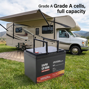 Paket Baterai Lithium LiFePO4 12V 100Ah dengan BMS Bluetooth Terintegrasi, 6000+ Siklus, Pemasangan di Dinding untuk Sistem Tenaga Surya Rumah - Product Image 1