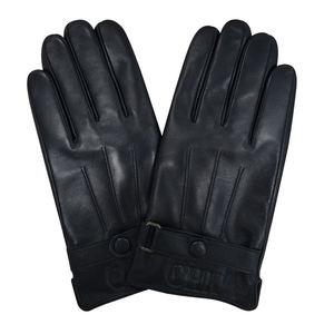 Full Finger <b>Gloves</b> Embossed Logo Windproof Warm Lined Durable for Men Driving Daily Business - Product Image 4