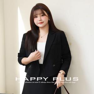Blazer Corto para Mujer Happy Plus N8884, Color Negro Sólido, Mezcla de Lana, Ropa Profesional de Oficina para Mujer Adulta - Product Image 5