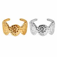 Beimai OEM Klassischer 18K Vergoldeter Edelstahl Verstellbarer Flügel-Offener Ehering für Geschenk & Party