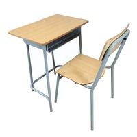 Ensemble de mobilier scolaire, pupitre et chaise pour un seul élève, pupitre et chaise de classe avec tiroir