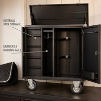 Coffre de rangement portable pour équipement équestre à conception séparable, boîte à selle de cheval personnalisée, fabricant OEM ODM