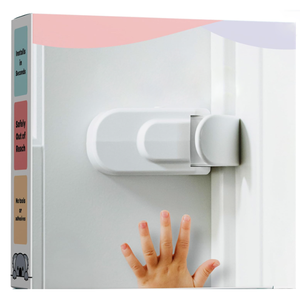 Serratura di <span class=keywords><strong>Sicurezza</strong></span> per Armadietti in Plastica a Scatto, Infrangibile dai Bambini, Nessun Attrezzo/Adesivo Richiesto (1 Pezzo) - Product Image 1