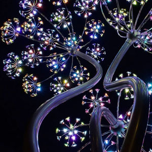 Современная Парковая большая уличная Цветочная статуя, семена светлого металла, художественные изделия, квадратная общественная скульптура из нержавеющей стали - Product Image 3