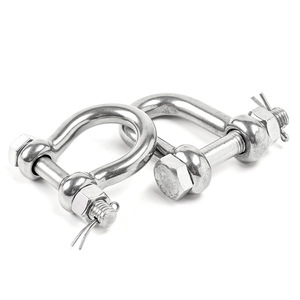 Droplet Stainless Steel D Shackle With Screw Collar Pin Metric Polished Bow Type For General Industry - Product Image 4