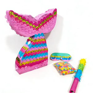 Meerjungfrau-Piñata Süßigkeitenverpackung Einweg Umweltfreundlich Geburtstag Neujahr <span class=keywords><strong>Party</strong></span> Atmosphäre Percussion-Spielzeug - Product Image 1