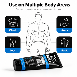 Crème dépilatoire pour hommes VSIU 120g testée dermatologiquement, lotion dépilatoire douce et sûre, soin complet du corps masculin, étiquette privée OEM - Product Image 6